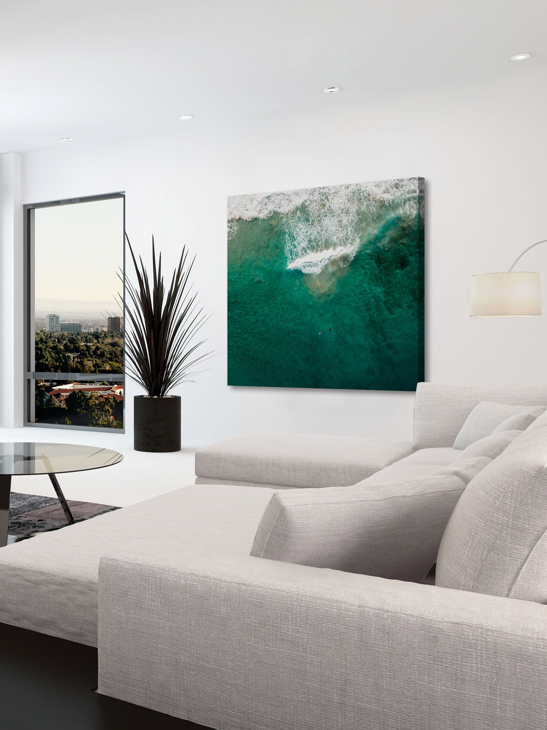 "Wakesurfing" Painting Print on Wrapped Canvas