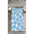 thumbnail image 3 of Ambesonne Watercolor Quilted Bedspread Set 2 Pcs, Japan Flower, Twin Size, Sky Blue, 3 of 3
