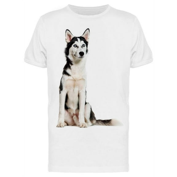 Tall Siberian Husky  T-Shirt Men -Image by Shutterstock Men T-Shirt, Male Medium