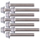thumbnail image 2 of 10 tornillos de cabeza hexagonal con brida de acero inoxidable 304, accesorios M5, 10/12/16/20/25/30/35/40 mm, M5 x 35, 2 of 14
