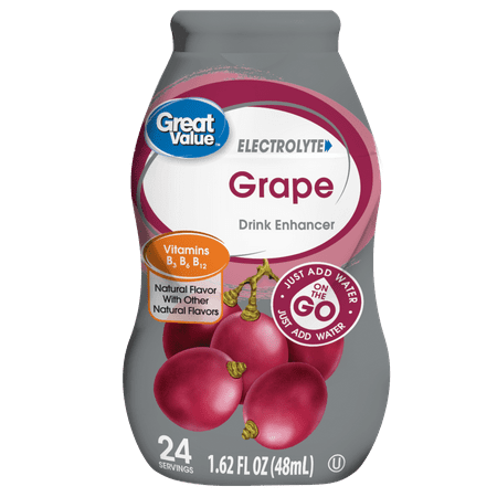 Great Value Electrolyte Drink Mix, Grape, 1.62 Fl Oz (Pack of 3)