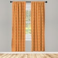 thumbnail image 3 of Ambesonne Orange Curtains, Trippy Inspired, Pair of 28"x63", Multicolor, 3 of 5