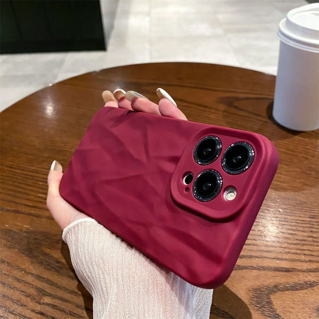 For iPhone 15 16 14 13 12 11 Pro Max Plus Mini XS Max X XR Ice Cream Frosted Wrinkled Soft Phone Case Protective Soft Back Cover tzw