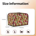 thumbnail image 4 of KLL Colored Large Mushrooms and Leaves Print 2 Slice Toaster Dust Covers Kitchen Small Appliance Cover with 2 Pockets,Can hold Jam Spreader Knife & Toaster Tongs (11.4 x 7.9 x 7.5), 4 of 6