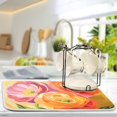 thumbnail image 5 of Yayeee Dish Drying Mat for Kitchen Counter 16"x18" Microfiber Absorbent Pad, Pink Abstract Floral, 5 of 7