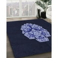 thumbnail image 3 of Ahgly Company Machine Washable Indoor Square Transitional Night Black Area Rugs, 5' Square, 3 of 7