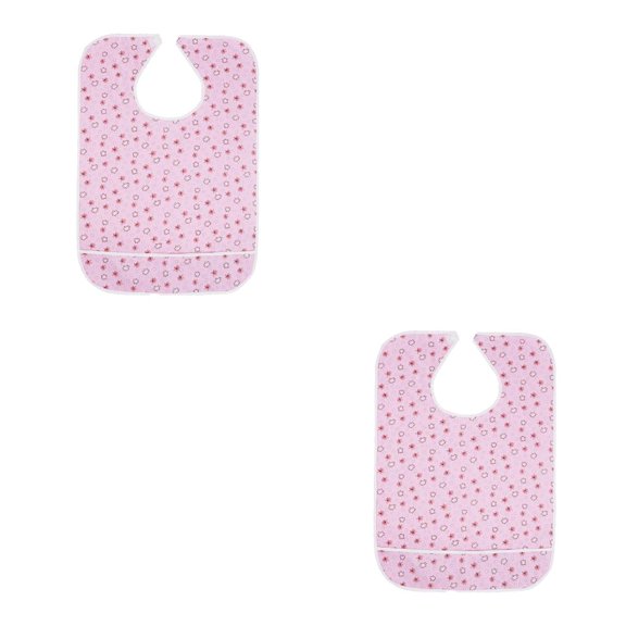 Inteprter Babero de moda para ancianos, Protector de ropa lavable, resistente a las manchas, transpirable, para comer, delantal de ayuda para Type1 NO1