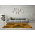 thumbnail image 3 of Ahgly Company Indoor Square Abstract Yellow Modern Area Rugs, 8' Square, 3 of 4