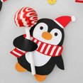 thumbnail image 3 of Cateissary 50 piezas ciervos Santa Claus Navidad caramelo piruleta decoración papel decoración tarjeta Kits de decoración para fiestas Pingüino Cateissary HA001849-02, 3 of 6