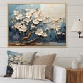 thumbnail image 2 of Designart "Orchid Garden Blue and White Tree VI" Oversized Landscapes Framed Wall Art - Country Gold Tree Entryway Framed Wall Art Print, 2 of 7