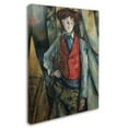 thumbnail image 2 of Trademark Fine Art 'Boy In A Red Waistcoat' Canvas Art by Cezanne, 2 of 3