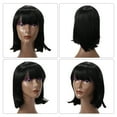 thumbnail image 6 of Unique Bargains Wigs for Women 14" Black Bob Wig with Wig Cap, 6 of 6