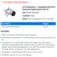 thumbnail image 2 of A/C Compressor - Compatible with 2012 Chevy Captiva Sport 3.0L V6, 2 of 2