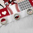thumbnail image 5 of Feelyou Cartoon Baseball Print Black Out Curtains, Sports Player Curtains Pack of 2 (42x63 Each), Red Stripes Patchwork Bedroom Curtains, Curtains and Drapes Decor, 5 of 7