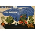 thumbnail image 2 of Herbert Bayer 14x11 Black Ornate Wood Framed Double Matted Museum Art Print Titled: Grow it Yourself Plan a Farm Garden Now. (1941), 2 of 5