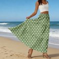thumbnail image 6 of Women Polka Dot Maxi Skirt Elegant Bodycon A Line Flare Long Skirts Cute Dots Print Flowy Maxi Satin Skirt Vintage Streetwear, 6 of 6