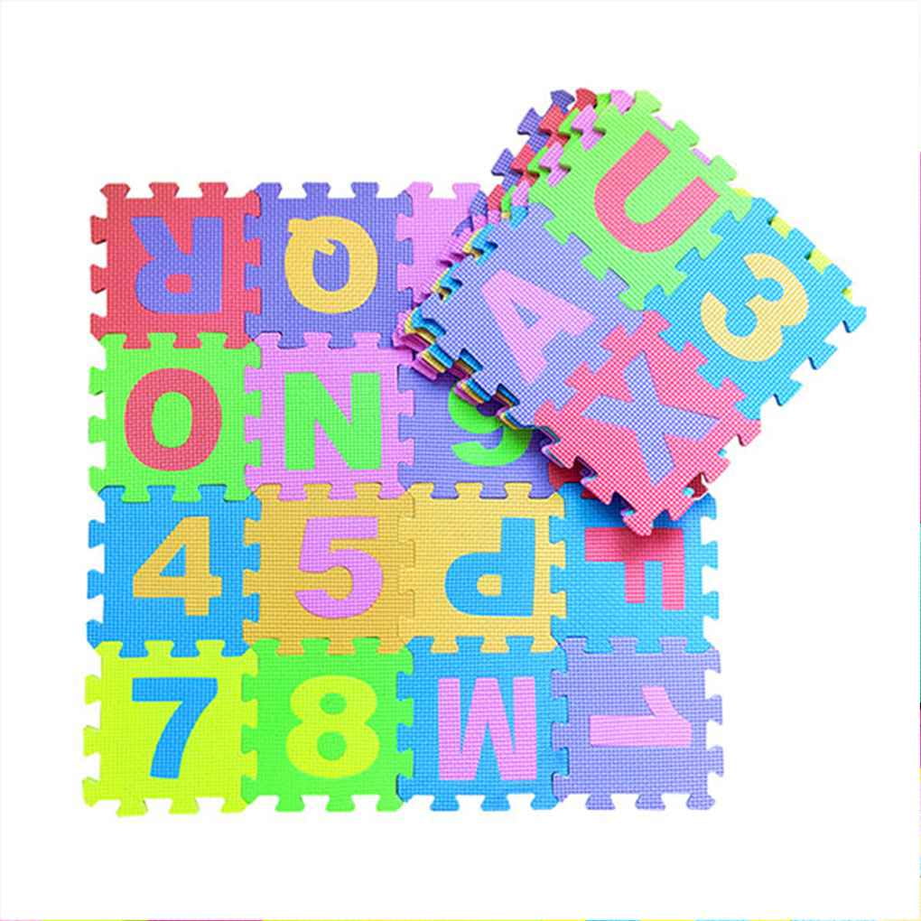 36pcs Numbers Style Childern's Puzzle Mat Baby Game Playing Interlocking EVA Foam Floor Pad Sets