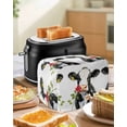 thumbnail image 5 of Fsddascl Black White Cow Toaster Cover 2 Slice, Small Kitchen Appliance Covers, Spring Farmhouse Animals Printed Red Floral Toaster Oven Cover with Loop, Bread Machine Cover Polyester Dust Cover, 5 of 5