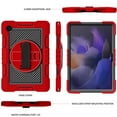 thumbnail image 3 of SaniMore for Samsung Galaxy Tab A8 (SM-X200/X205) Kids Case, Multi-Layer Case with Handle Crossbody Strap & 360° Rotatable Kickstand Shockproof Protective Case for Boys Girls, Red+Black, 3 of 9