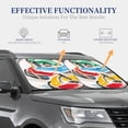 thumbnail image 2 of Lsque Colorful Abstract Bumper Cars 2 PCS Windshield Sun Shade | CarFoldable Window Covers | Car Accessories Reflect UV for Universal Cars SUV Truck | Large, 2 of 7
