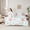 Pale Turquoise, variant on Feelyou Blue Ribbon Twin Bedding Sets 7-Piece, Diamond Sequin Print Bedding Comforter Set, Princess Bowknot Sheet Sets, Breathable Room Decoration
