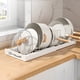 thumbnail image 1 of Organizador de ollas extensible de acero inoxidable con divisores ajustables para muebles de cocina y almacenamiento en tapas de olla, 1 of 9