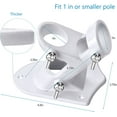 thumbnail image 4 of Flag Pole Holder for Outside House, Heavy Duty Flag Pole Mounting Bracket, Aluminum Metal Flagpole Mount with Stainless Hardware for Outdoor, Rust Free, 1" Inner Diameter (White-2Pack), 4 of 12