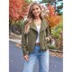 thumbnail image 5 of Chaquetas de Piel Sintética para Mujer, Estilo Ante, Ideales para Otoño e Invierno. Abrigo Corto Abierto por Delante. Verde XL, 5 of 8