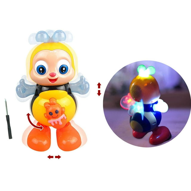 Juguete de bailarina con luces y música con movimiento de balanceo, juguete musical eléctrico de cantante de dibujos animados para jugar