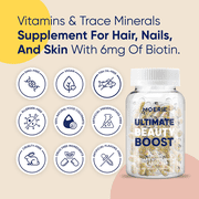 MOERIE Hair Growth Supplement for Women & Men - Hair Skin and Nails Vitamins With Biotin, Q10 & Minerals - For Thicker, Fuller Hair & Hair Loss Treatment - Advanced Beadlet Delivery System 120 Pills