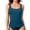 Light Blue, variant on WIZUTIZ Womens Swimsuits Tankini Wide Straps T-shirt Push Up Slim Fit Swim Top with Mid Waist Briefs Low Rise Underwear Solid Swimwears Sleeveless U Neck Tankini Tops 2 Piece Travel Hot Pink