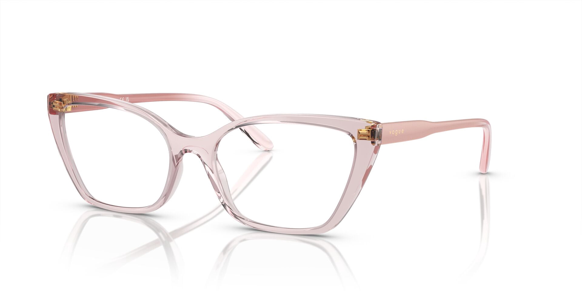 Vogue Women's Size 54 VO5519 Prescription Eyeglasses with Case, Crystal Pink