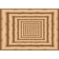 thumbnail image 1 of Ahgly Company Tapis d'Intérieur Lavables en Machine Rectangle Transitionnel Jaune Orange, 6' x 9', 1 of 7