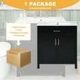 thumbnail image 5 of 30-Inch  Bathroom Vanity with Ceramic Sink and Ample Storage, Black, 5 of 20