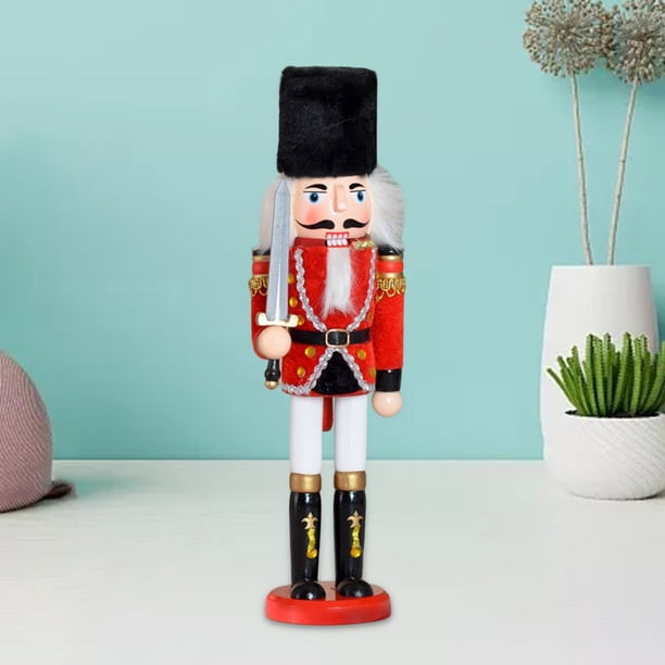 de Cascanueces de Madera de 11,8 Pulgadas, Muñeco de Juguete de Marioneta de Figura, Adorno de Cascanueces de Navidad para Decoración Del Estilo A Colco soldado cascanueces