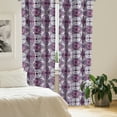thumbnail image 3 of Ambesonne Vintage Window Curtains, Geometric Stripe Circle, Each 28" W x 95" L, Lavender Plum, 3 of 5