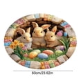 thumbnail image 3 of Fridja Spring Home Decor Easter Bunny Egg Faux Plushes Rocking Chair Rug and 3 D Imitation Living Room Sofa Rug and Round Carpet, 3 of 6