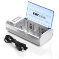 EBL Smart Battery Charger for C D AA AAA 9V Ni-MH Ni-CD Rechargeable Batteries with Discharge Function & LCD Display