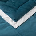 thumbnail image 5 of Kasentex  Velvet Plush Fleece Micromink Soft Down Alternative Comforter Set with Stripe Design Soft Bedding Green Twin 2 Piece, 5 of 5