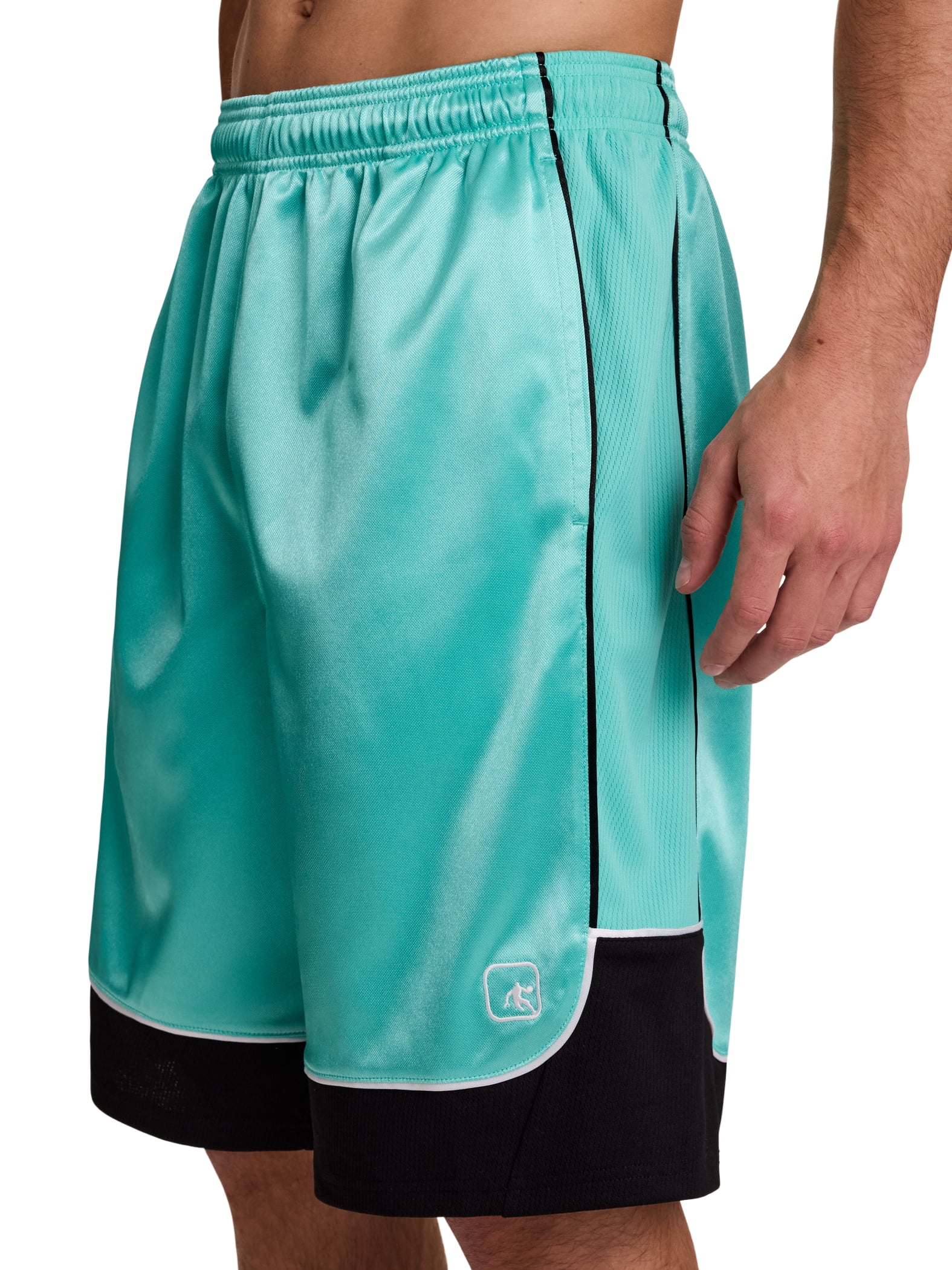 AND1 Men's and Big Men's All Court Colorblock Short, 11" inseam, up to Size 5XL