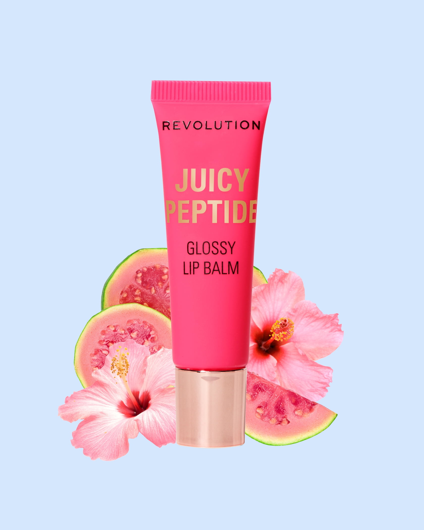 Revolution Juicy Peptide Hydrating Moisturizing Lip Balm with Peptides, Guava Rum Punch