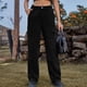 thumbnail image 5 of ICHUANYI Liquidación Moda Mujer Primavera/Verano Bolsillo Botón Cintura media Pantalones ajustados ICHUANYI WER202308173461, 5 of 7