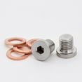thumbnail image 4 of Crankcase Engine Oil Drain Plug and Washer 7052306 5812232 Replacement for Polaris Sportsman RZR Ranger Scrambler 2Pcs, 4 of 7