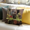 thumbnail image 3 of BANET  Throw Pillow Cushion Cover, Italian Streets in Countryside with Traditional Brick Houses Old Tuscan Prints, Decorative Square Accent Pillow Case 20x20in, 3 of 5