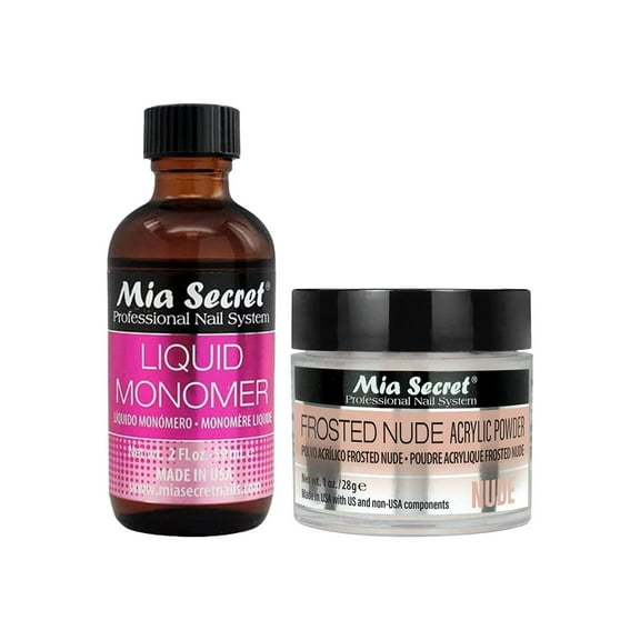 Mia Secret - Liquid Monomer 2 oz. & Frosted Nude Acrylic Powder 1 oz. - Combo