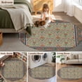 thumbnail image 5 of Round Rug 4Ft Washable Non-Slip, Boho Floral Circle Area Rugs for Living Room Bedroom, Vintage Flowers Abstract Art Ethic Tribe Indoor Floor Mats Carpet Runner for Home Decor Aesthetic, 5 of 8
