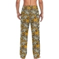 thumbnail image 2 of GZHJMY Men's Pajama Pants - Pumpkin Monster, Loose Thin PJs Lounge Sleep Bottoms with Pockets Drawstring, Pajama Bottoms for Home and Rest, Medium, 2 of 7