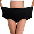 thumbnail image 4 of Womens Underwear Soft High Waist Breathable Solid Color Briefs Panties for Women Underwear Women Pack Women's Underwear Cotton Black XXL, 4 of 5
