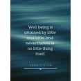 thumbnail image 2 of ArtsyQuotes 12x14 White Modern Wood Framed Museum Art Print Titled - Zeno of Citium Quote: Little and Little, 2 of 4