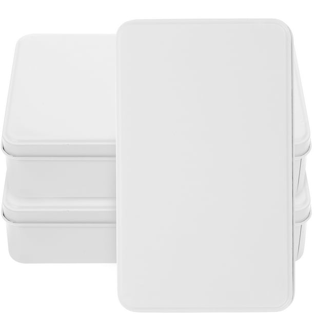 ColoMX Caja de estaño de 3pcs con tapa pequeñas cajas de estaño rectangle cajas de hojalata de hojalata cajas de regalo